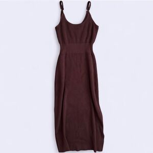Freshman 1996 Brown Knit Midi Maxi Sleeveless Dress